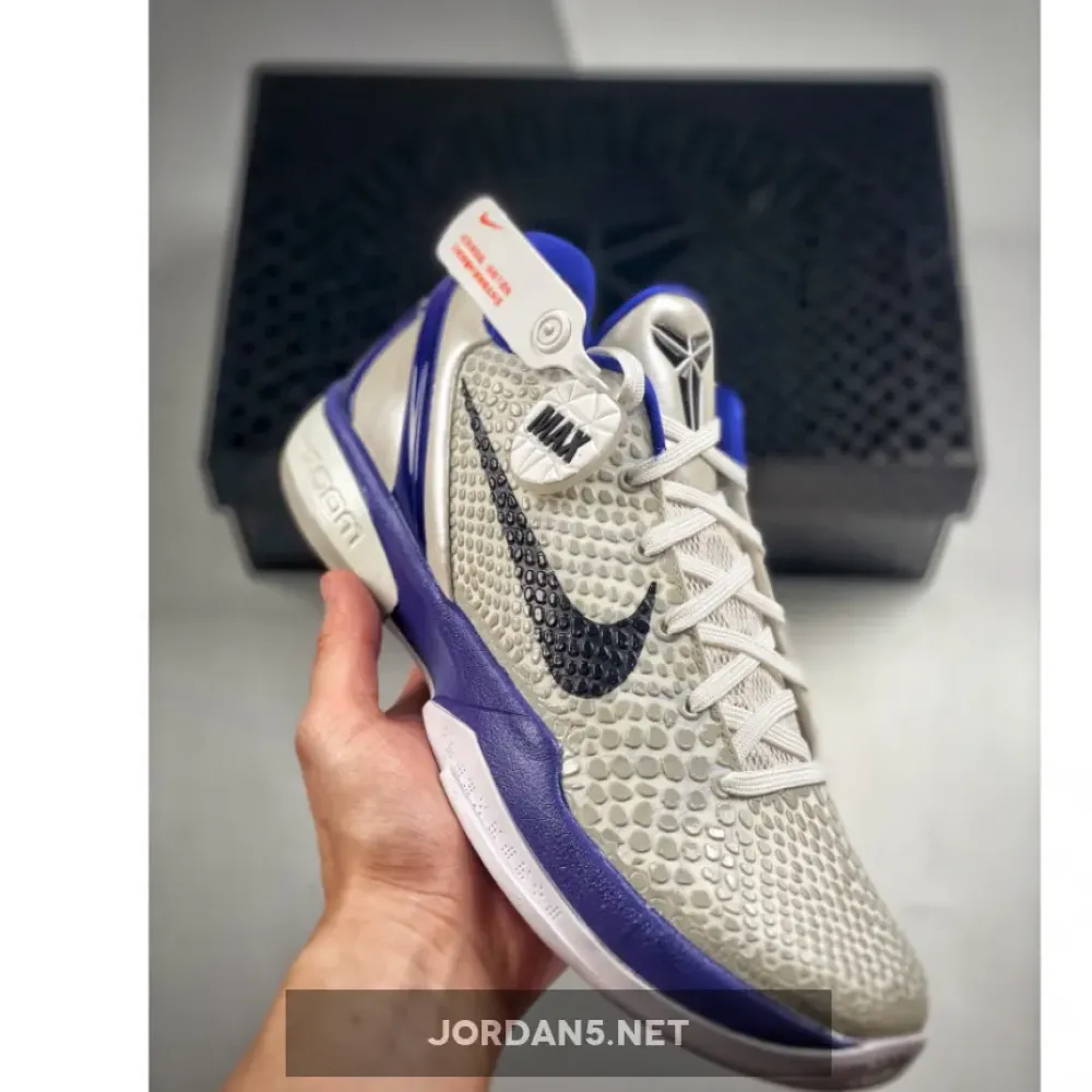 Nike Kobe 6 White/Black/Neutral Grey/Concord 429659-100