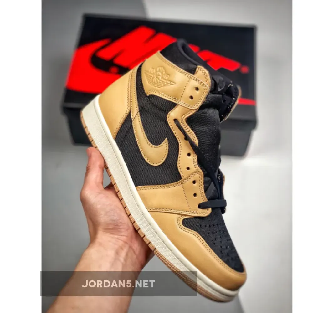 Air Jordan 1 Retro High OG “Heirloom” Vachetta Tan/Black/Sail  555088-202