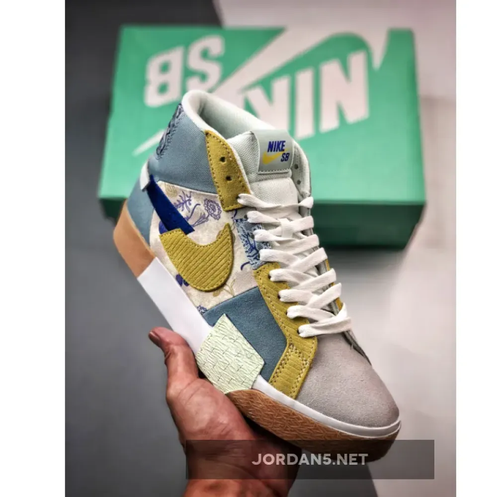 Nike SB Blazer Mid Boarder Blue/Celery/Barely Green/Racer Blue DM0859-400