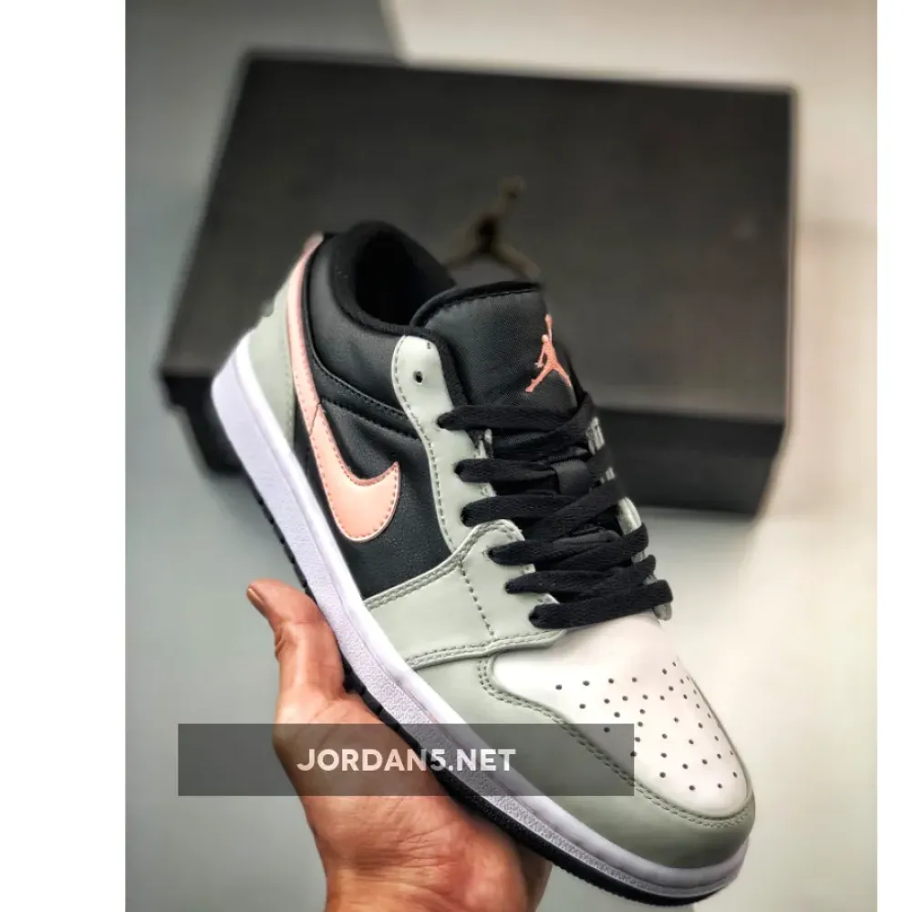 Air Jordan 1 Low Black Grey Pink  553558-062