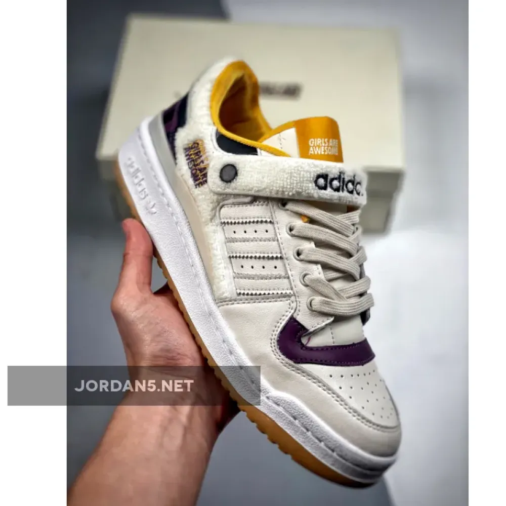 Girls Are Awesome x adidas Forum Low White Purple GY2680