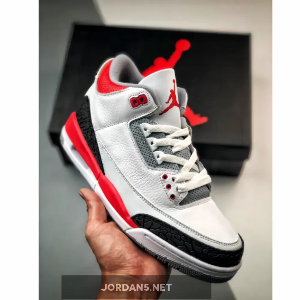 Air Jordan 3 White/Fire Red-Silver-Black 136064-120