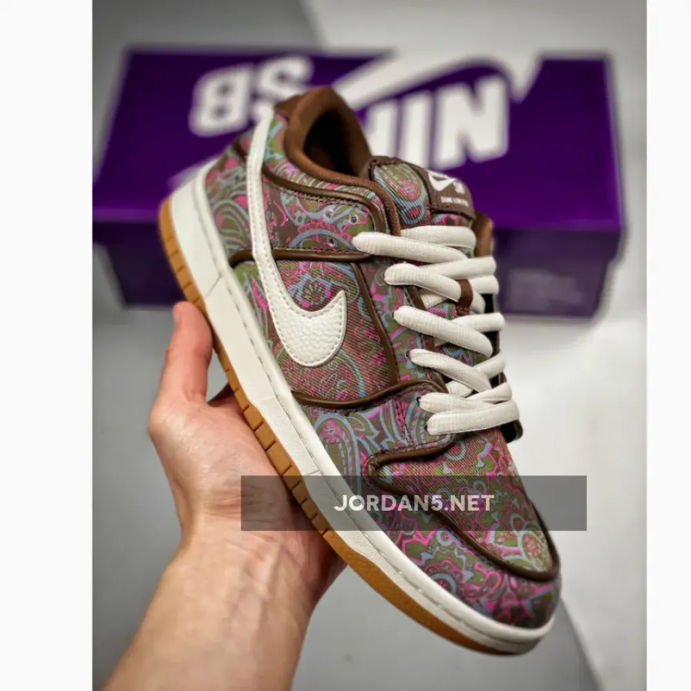 Nike SB Dunk Low “Paisley” Brown/Burgundy-Green-Pink  DH7534-200