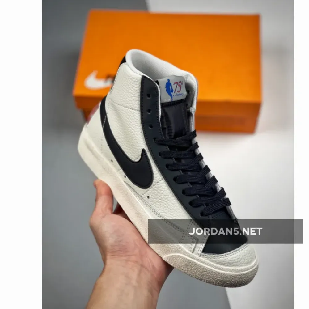 NBA x Nike Blazer Mid ’77 EMB “Trail Blazers” Black/Chile Red-Sail DD8025-101