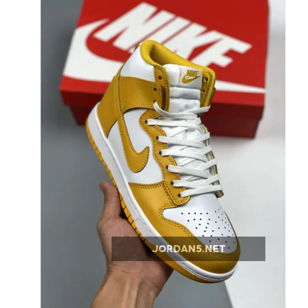 Nike Dunk High White/Dark Sulfur  DD1869-106