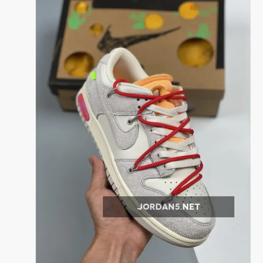 Off-White x Nike Dunk Low “40 of 50” Grey Sail Orange 1680505010