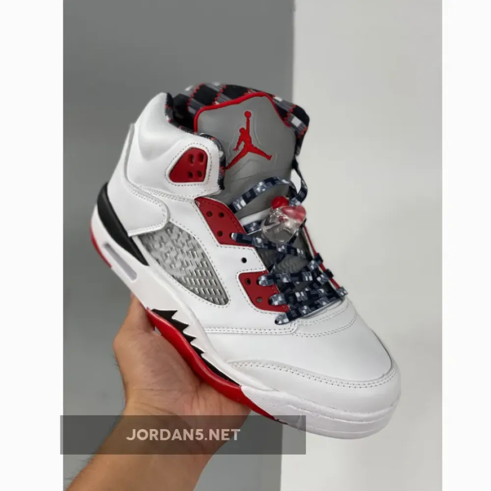 Air Jordan 5 “Quai 54” White/University Red-Black DJ7903-106