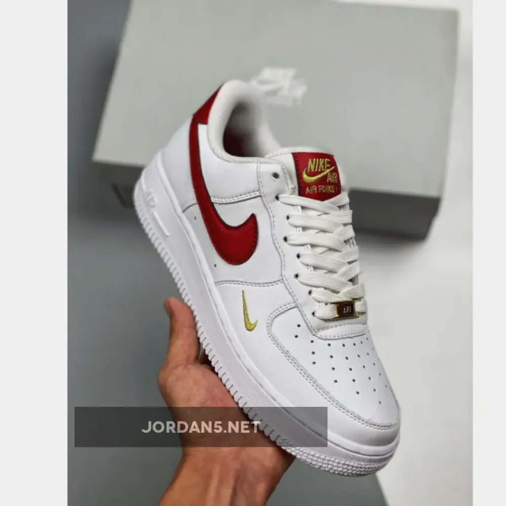Nike Air Force 1 ’07 Essential White Gym Red  CZ0270-104
