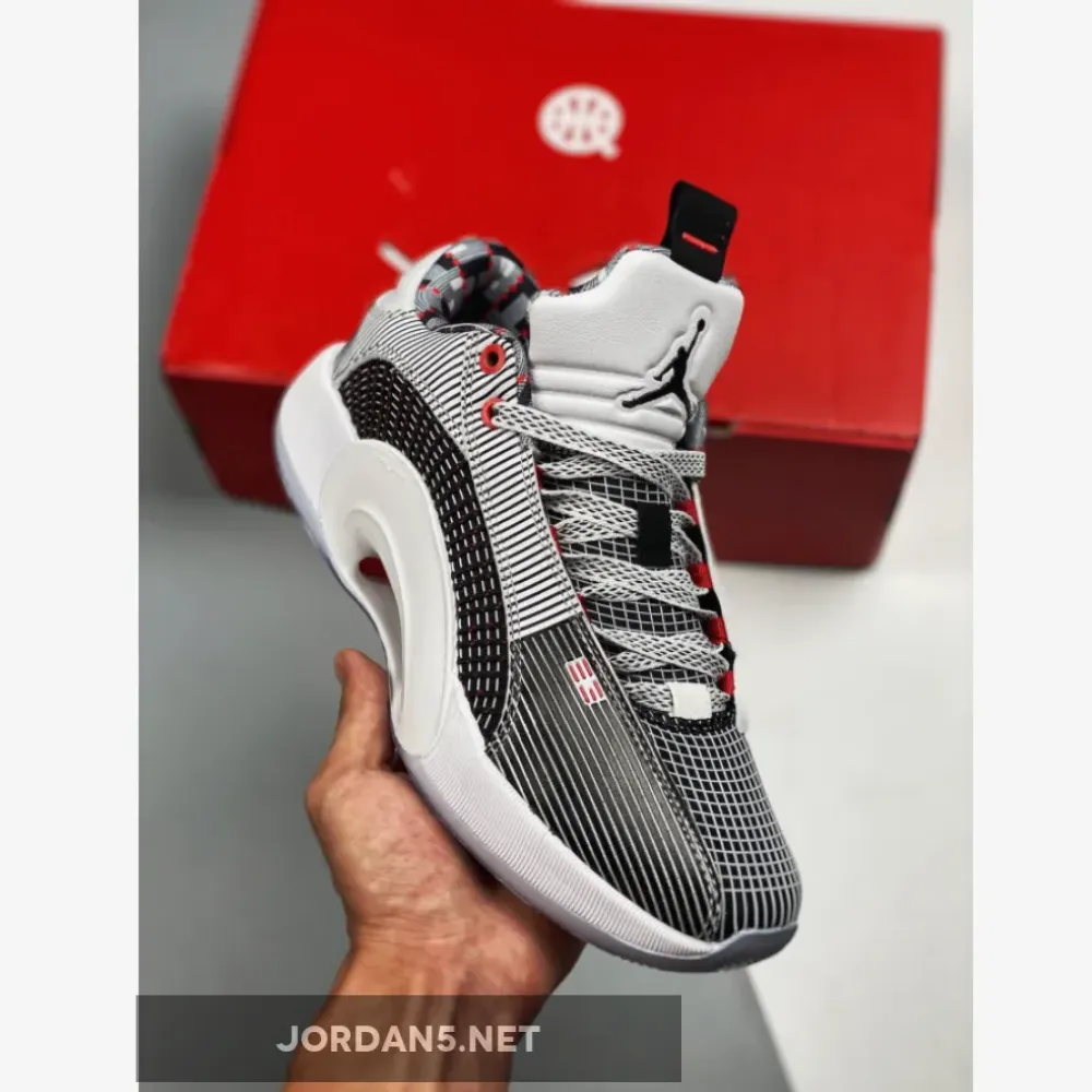 Air Jordan 35 Low “Quai 54” White/Black-University Red DJ2830-106