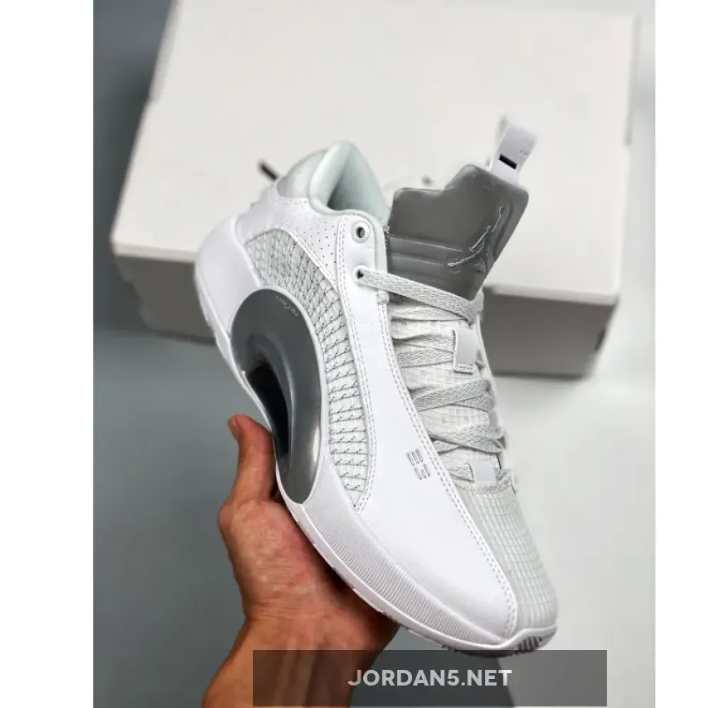 Air Jordan 35 Low White/White-Metallic Silver CW2459-100