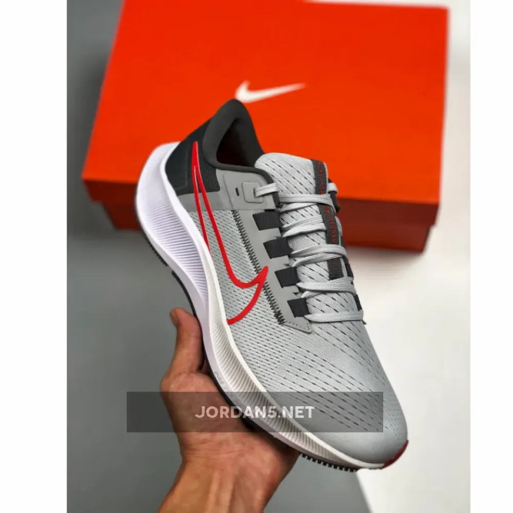 Nike Air Zoom Pegasus 38 Pure Platinum/Wolf Grey/Iron Grey/Chile Red CW7356-004