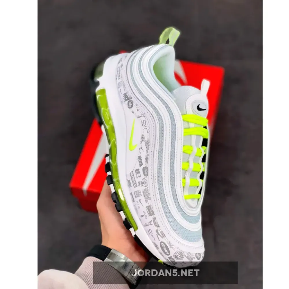 Nike Air Max 97 “Reflective Logo” White/Black-Pure Platinum-Volt DH0006-100