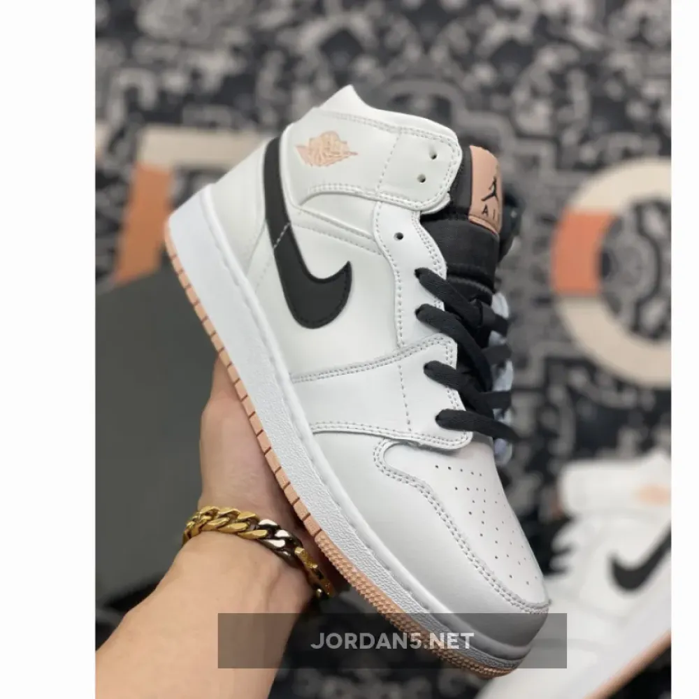 Air Jordan 1 Mid White/Anthracite-Arctic Orange 554725-180