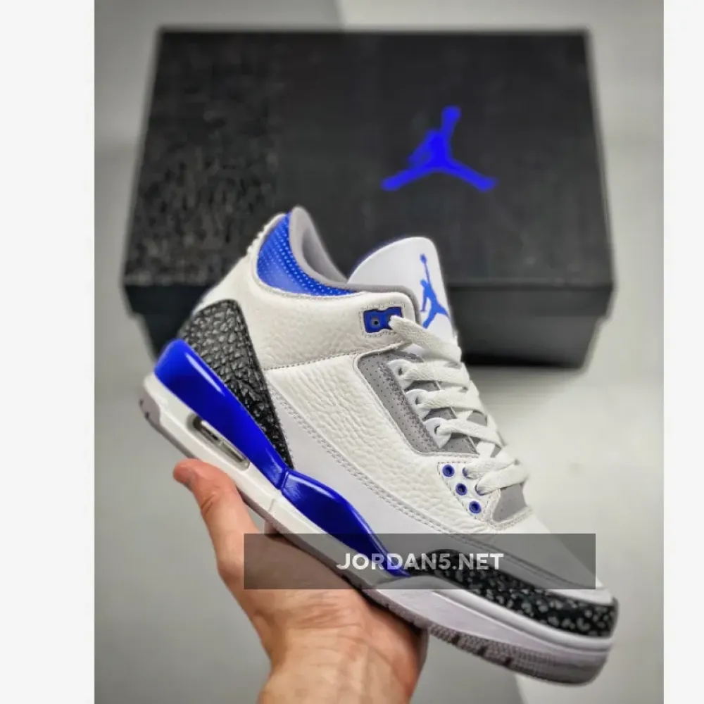 Air Jordan 3 White/Black-Cement Grey-Racer Blue CT8532-145