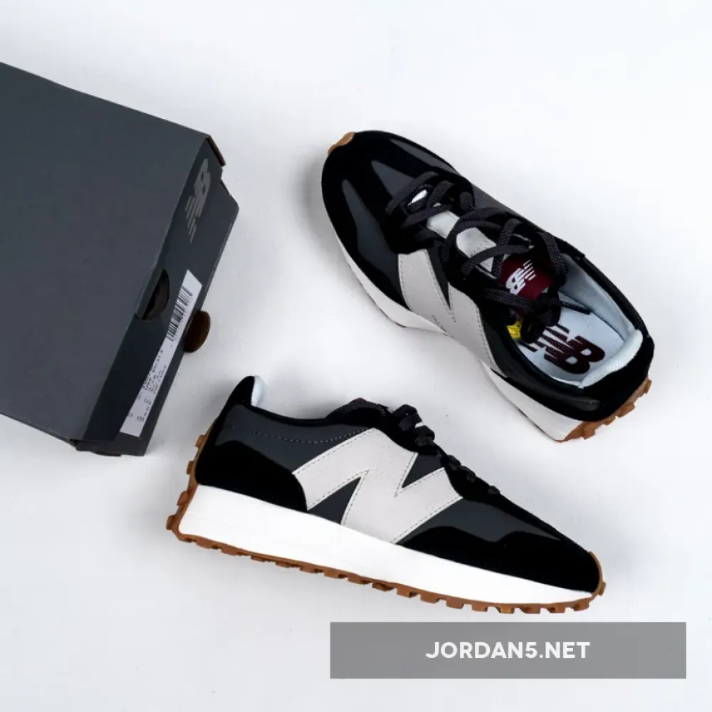 New Balance 327 Black Grey White Gum WS327KC