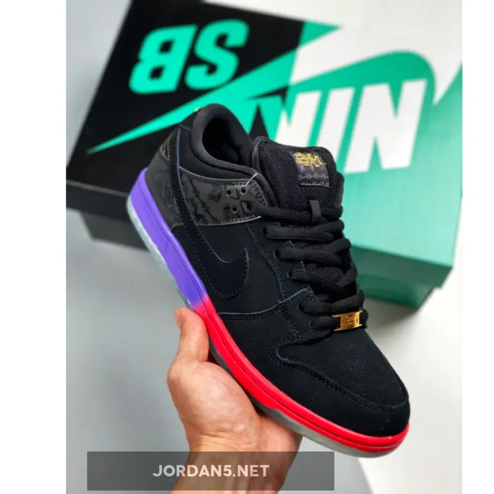 Nike SB Dunk Low “BHM” Black/Black-Purple Venom  504750-001
