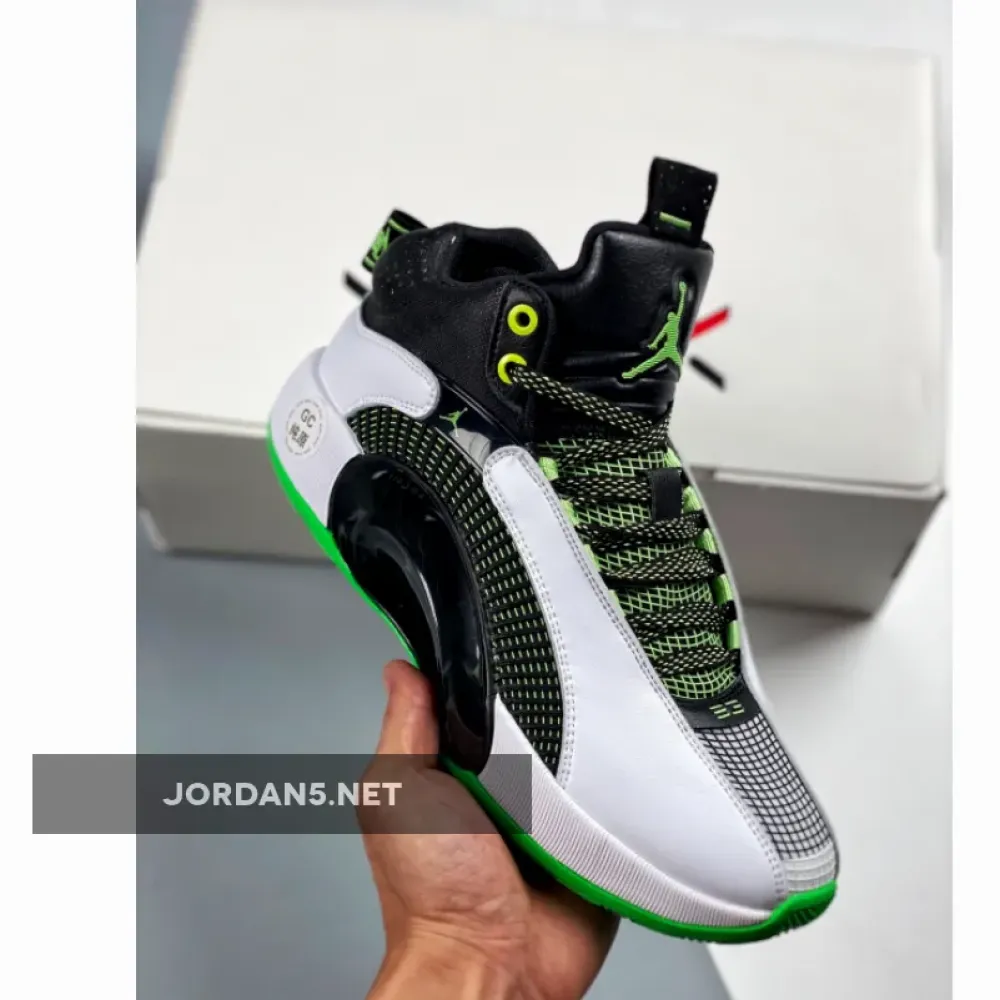 Air Jordan 35 White Black Green