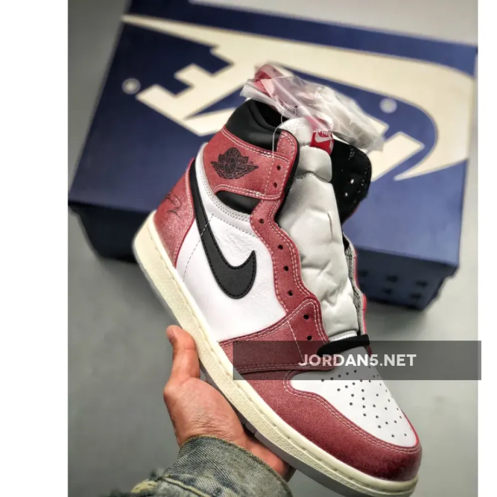 Trophy Room x Air Jordan 1 High OG SP White/Varsity Red/Sail/Black DA2728-100