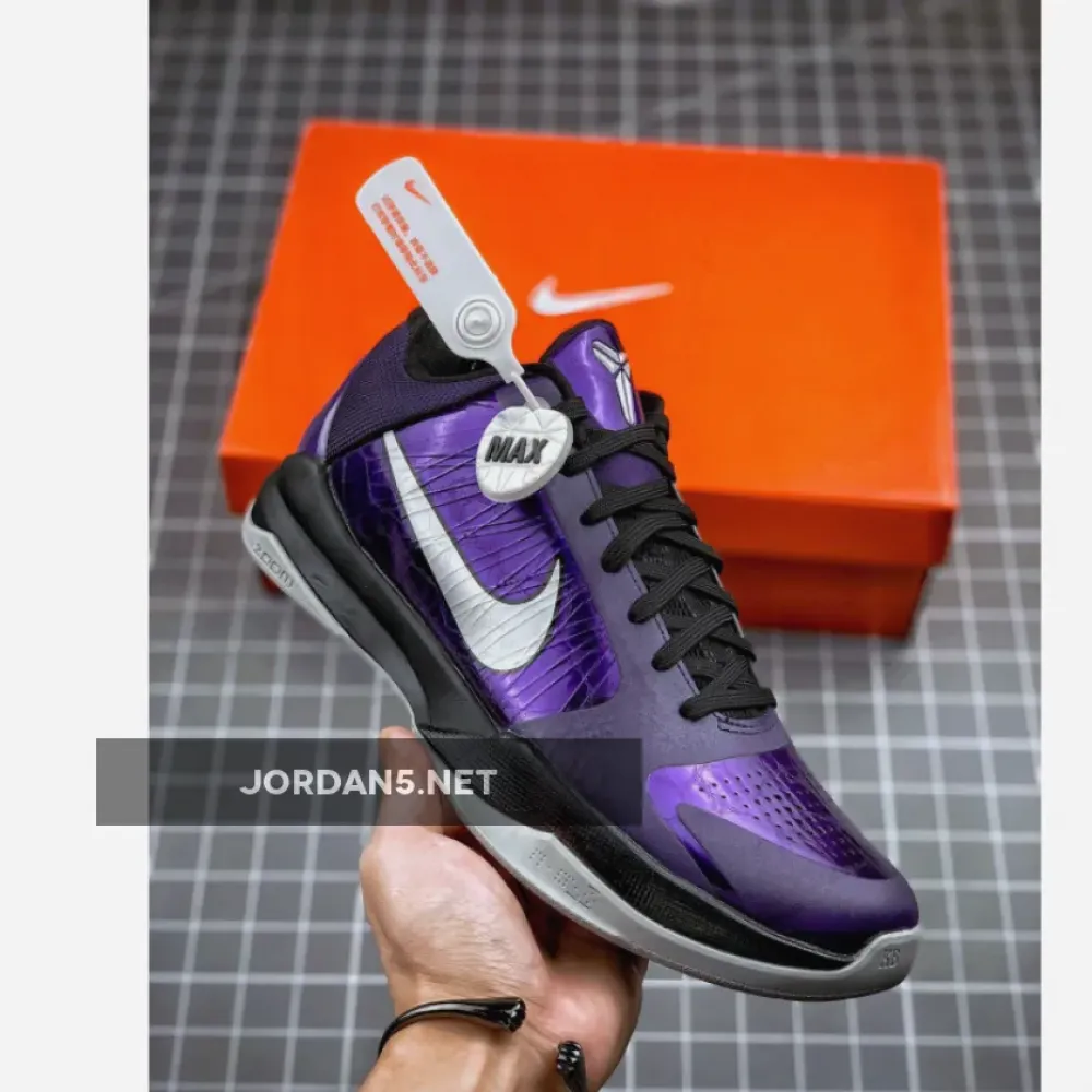 Nike Zoom Kobe 5 Ink/Metallic Silver-Black-Ice  386429-500