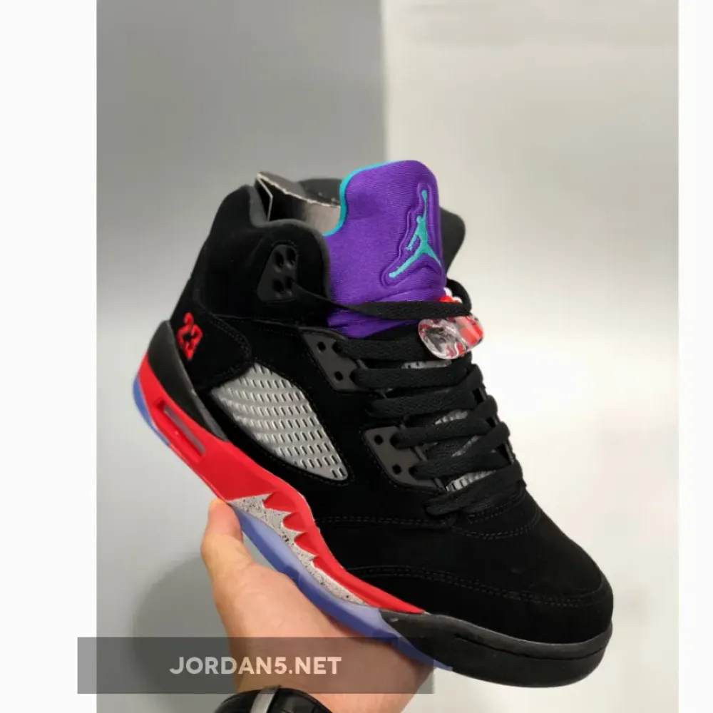 Air Jordan 5 “Top 3” Black/Fire Red-Grape Ice-New Emerald CZ1786-001