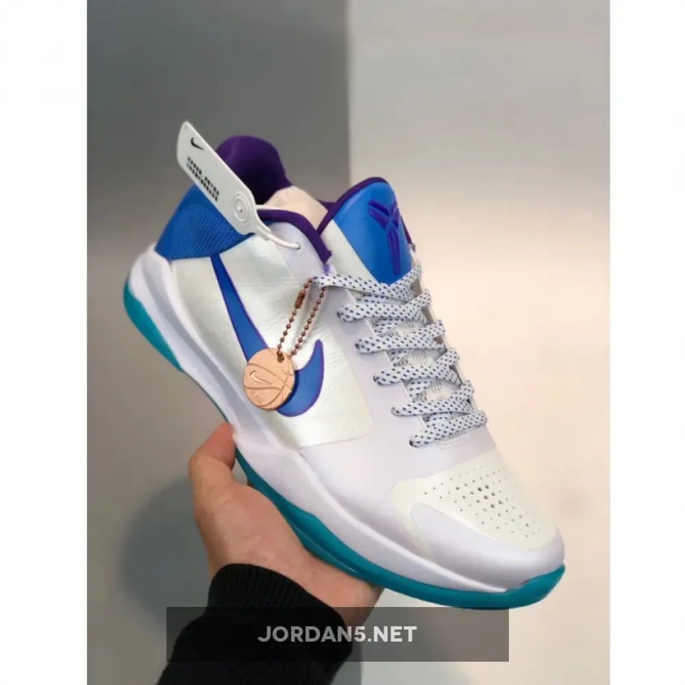 Nike Kobe 5 ’Lakers‘ White Blue Purple  386429-100