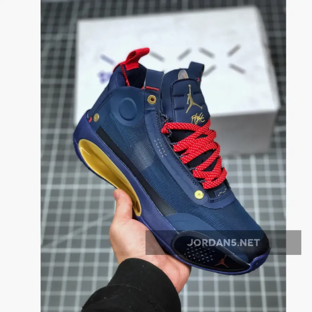 Air Jordan 34 Navy Blue/Gold