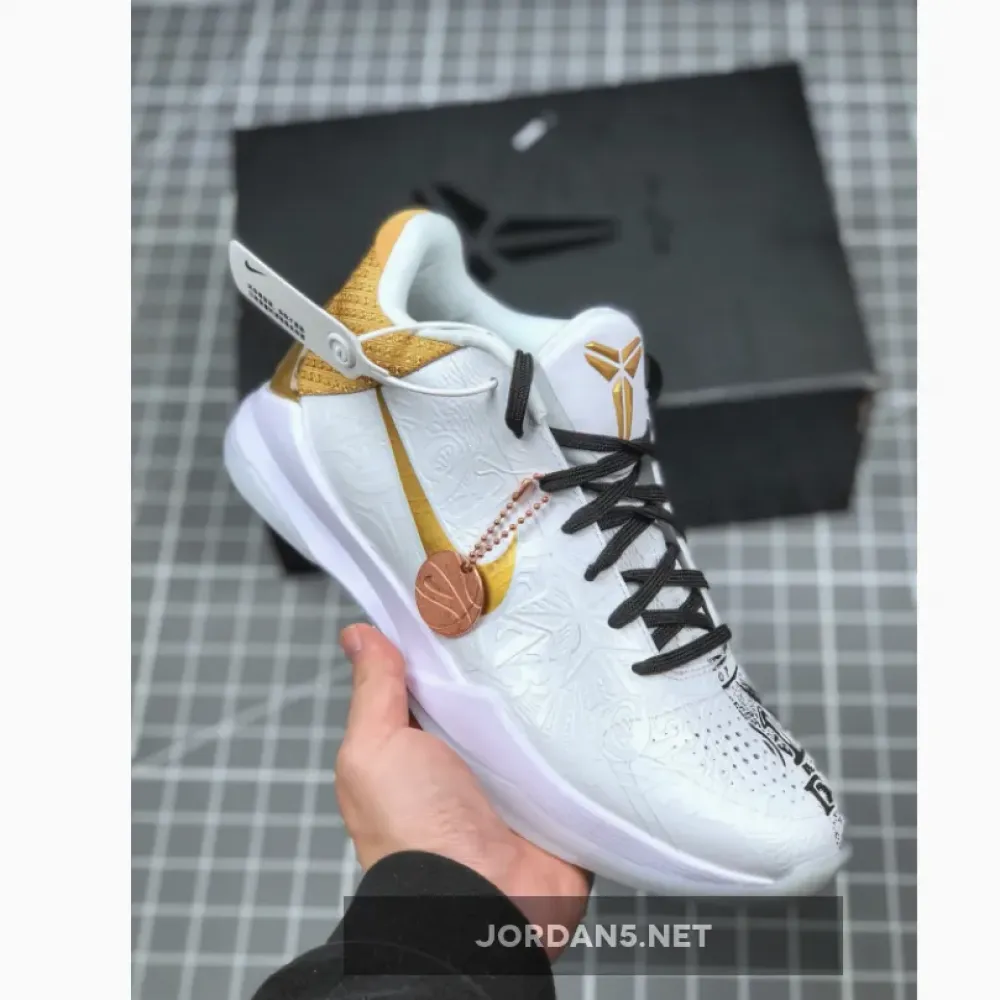 Nike Kobe 5 Protro “Big Stage” White/Metallic Gold-Black CT8014-100