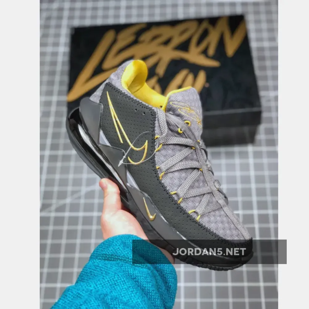 Nike LeBron 17 Low Black Grey Yellow