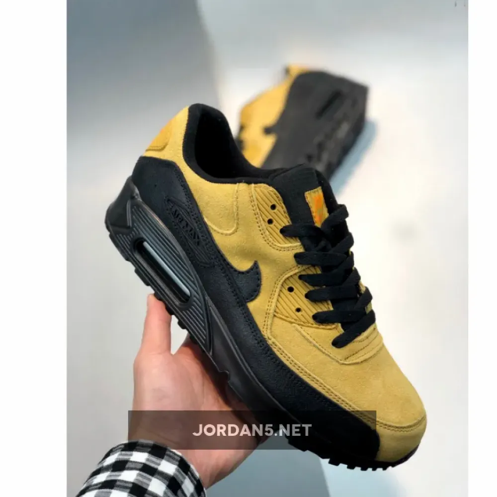 Nike Air Max 90 Essential Black/Wheat Gold-University Red AJ1285-700