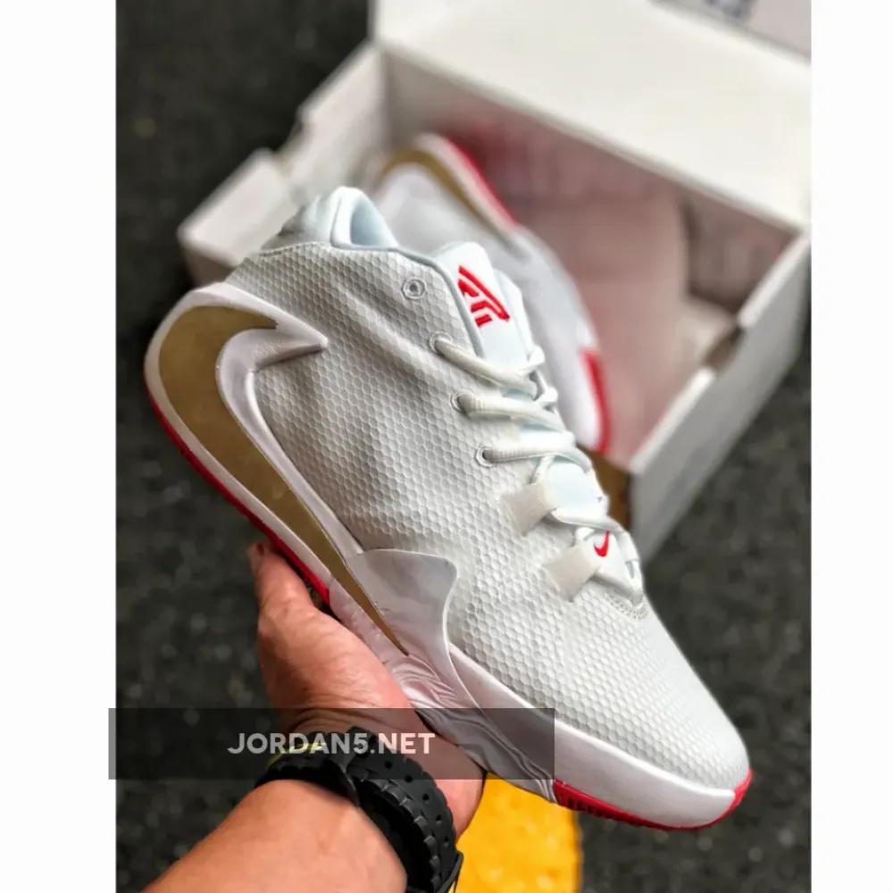 Nike Zoom Freak 1 “Roses” White/Metallic Gold-University Red BQ5422-100