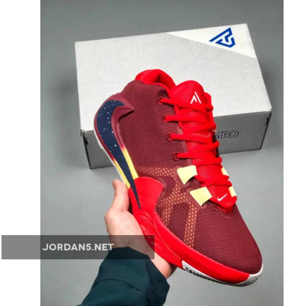 Nike Zoom Freak 1 “All Bros” Noble Red/Blackened Blue-Bright Crimson BQ5422-600