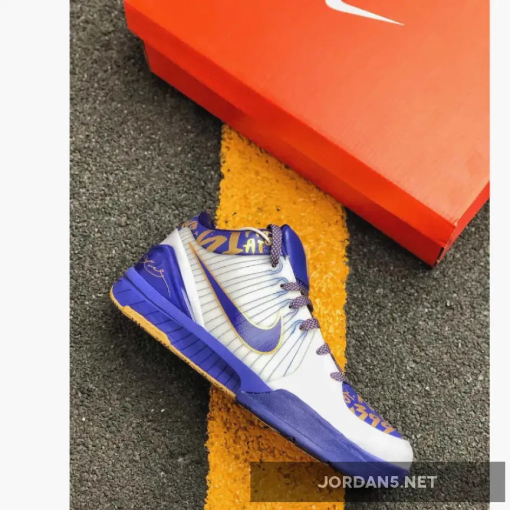 Nike Zoom Kobe 4 (Pop) “MVP NBA Finals” White/Concord-Metallic Gold 354187-141