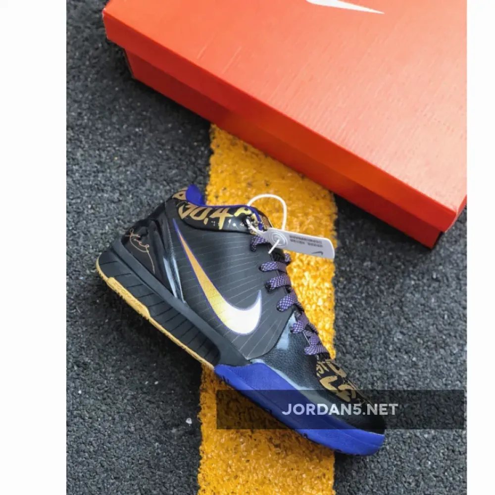Nike Zoom Kobe 4 (Pop) “Finals” Black/Metallic Gold-Concord 354187-001