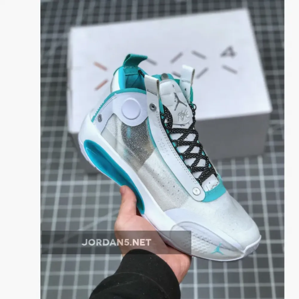 Air Jordan 34 “Snow Leopard” White/Aurora-Metallic Silver AR3240-103