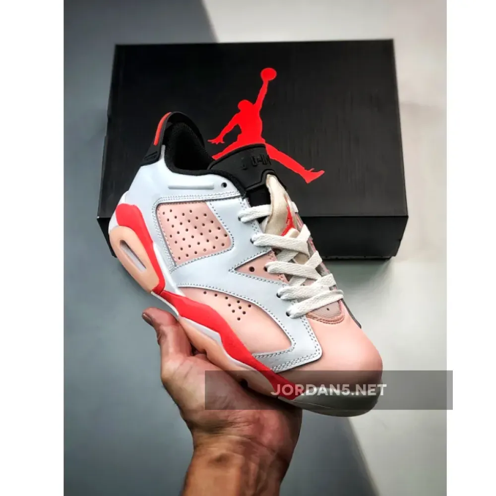 Air Jordan 6 GS White/Atmosphere-Infrared 23-Black 768878-102