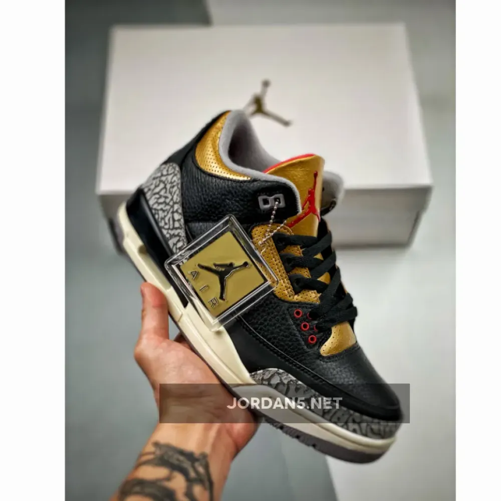 Air Jordan 3 “Black Cement Gold”  CK9246-067