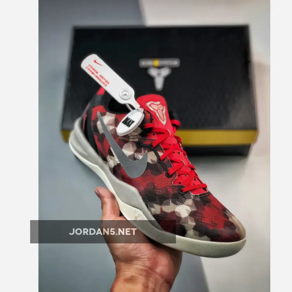 Nike Kobe 8 System ‘Milk Snake’ University Red/Sail-Noble Red-Pearl Grey 555035-601