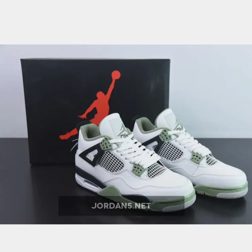 Air Jordan 4 Seafoam/White/Black/Neutral Grey  AQ9129-103