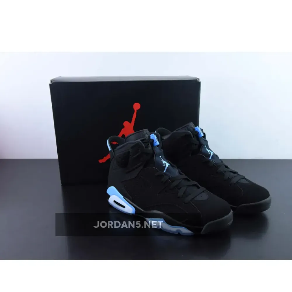 Air Jordan 6 UNC Black/University Blue  384664-006