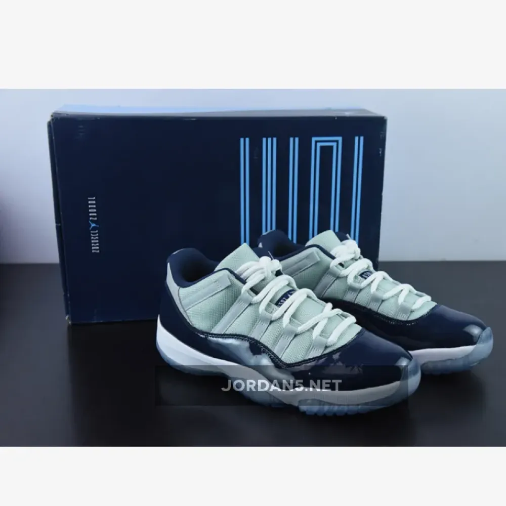 Air Jordan 11 Low “Georgetown” Grey Mist/White-Midnight Navy 528895-007