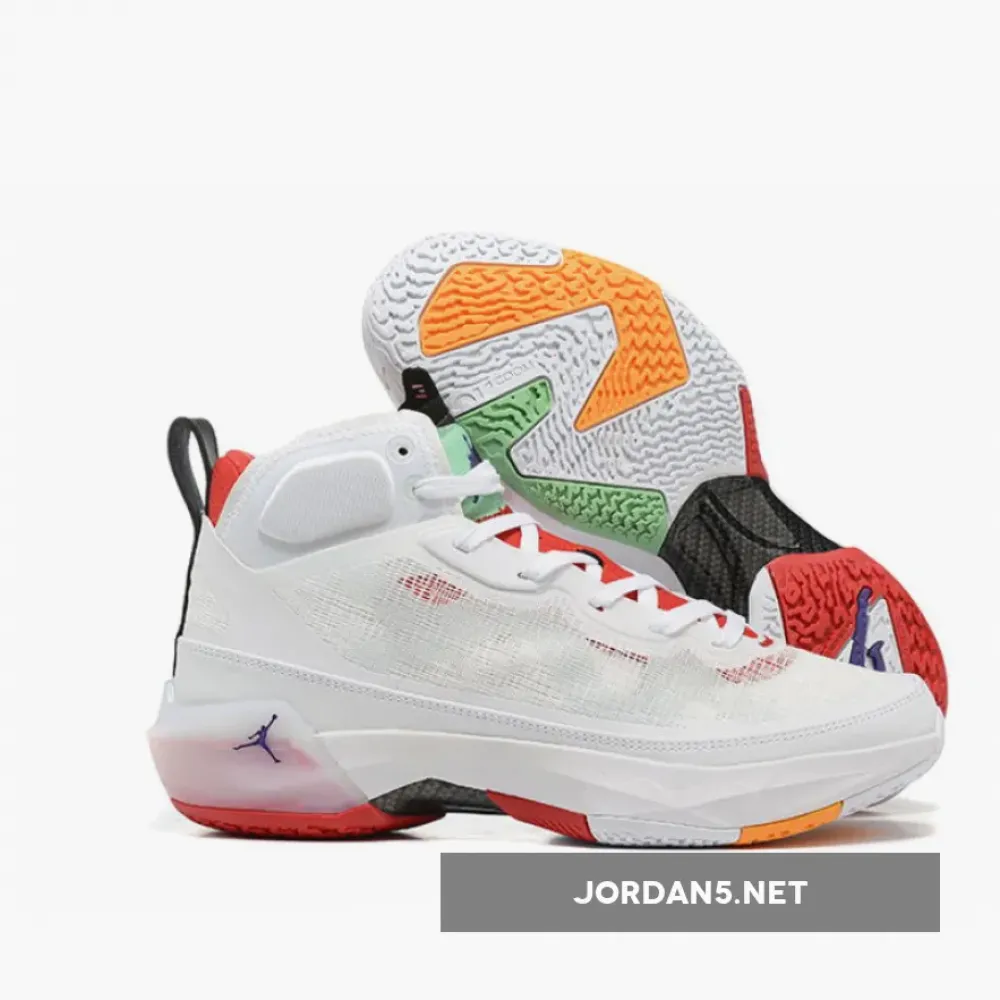 Air Jordan 37 “Hare” White/True Red-Light Silver-Black-Citrus  DD6958-160