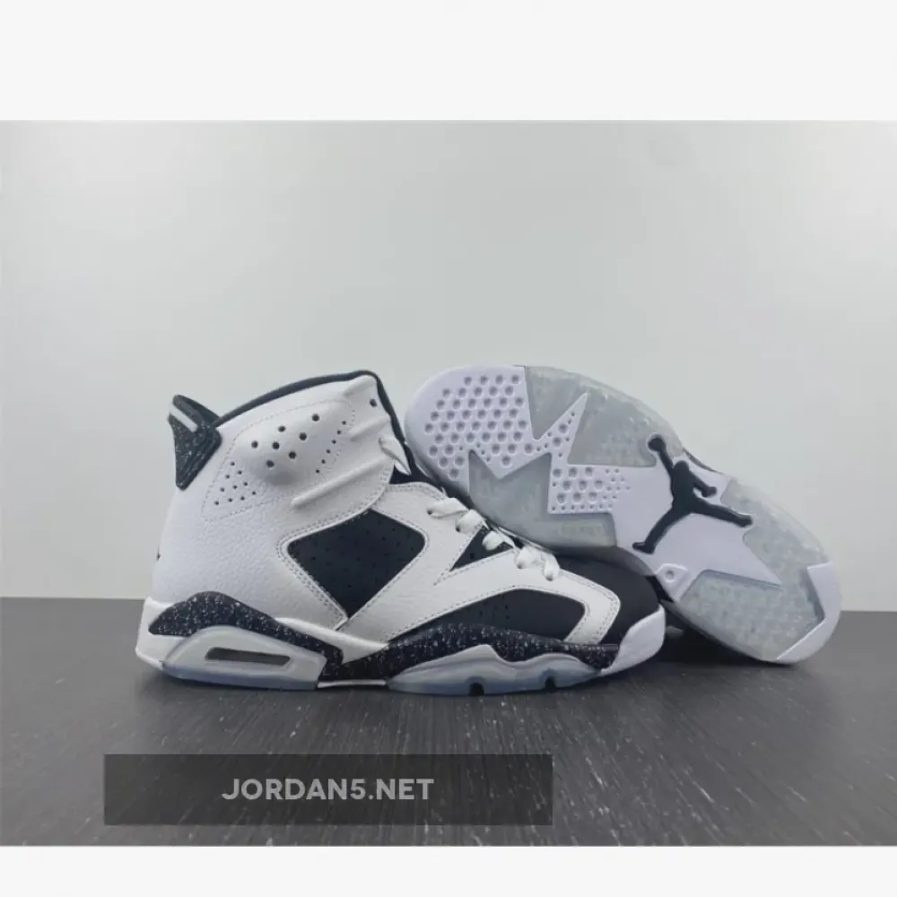Air Jordan 6 Oreo White/Black-Speckle  384664-101