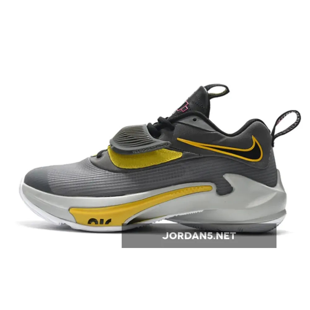 Nike Zoom Freak 3 “Low Battery” Grey/Yellow-Black  DA0694-006