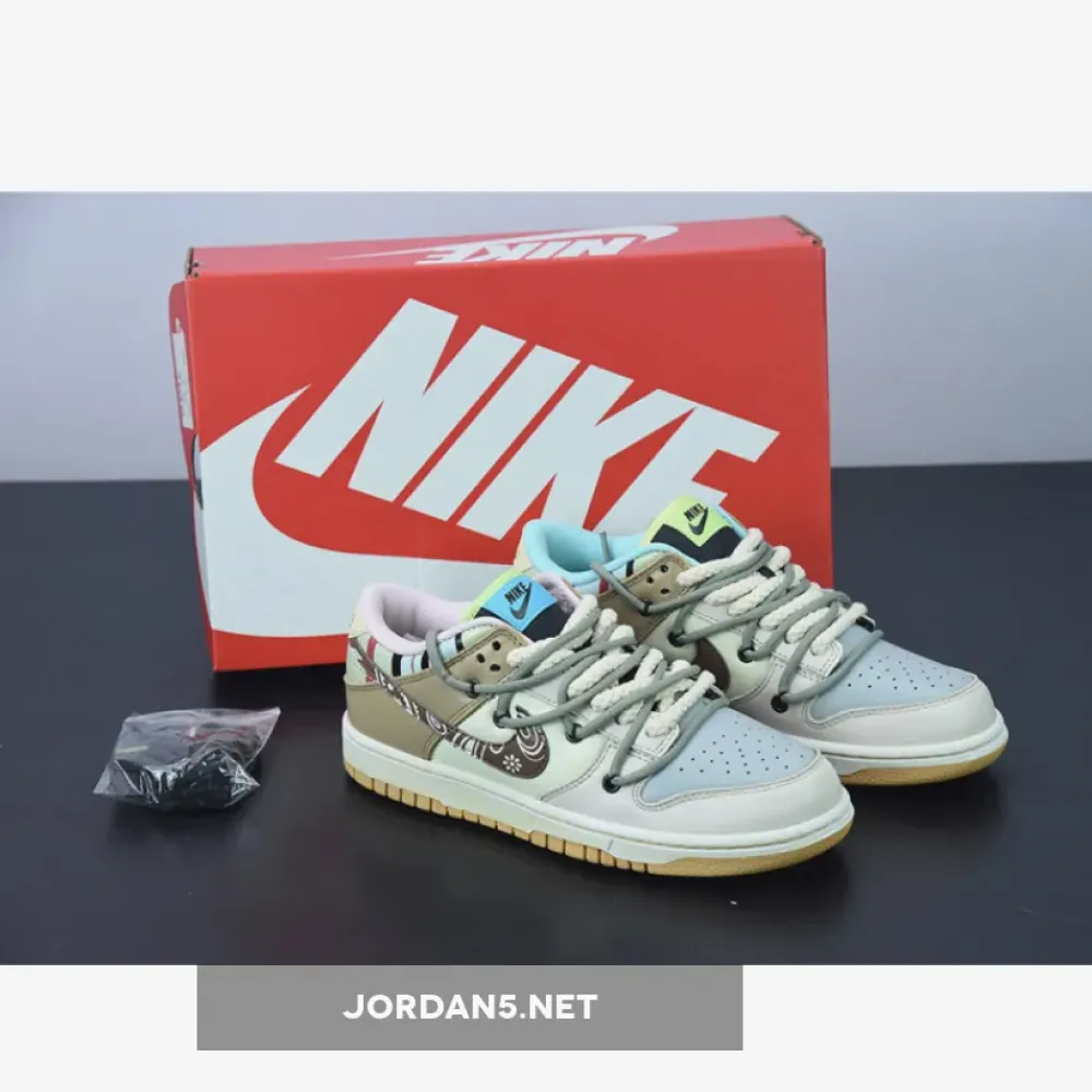 Nike SB Dunk Low Prm “Cashew Nut Flower” Beige Brown White