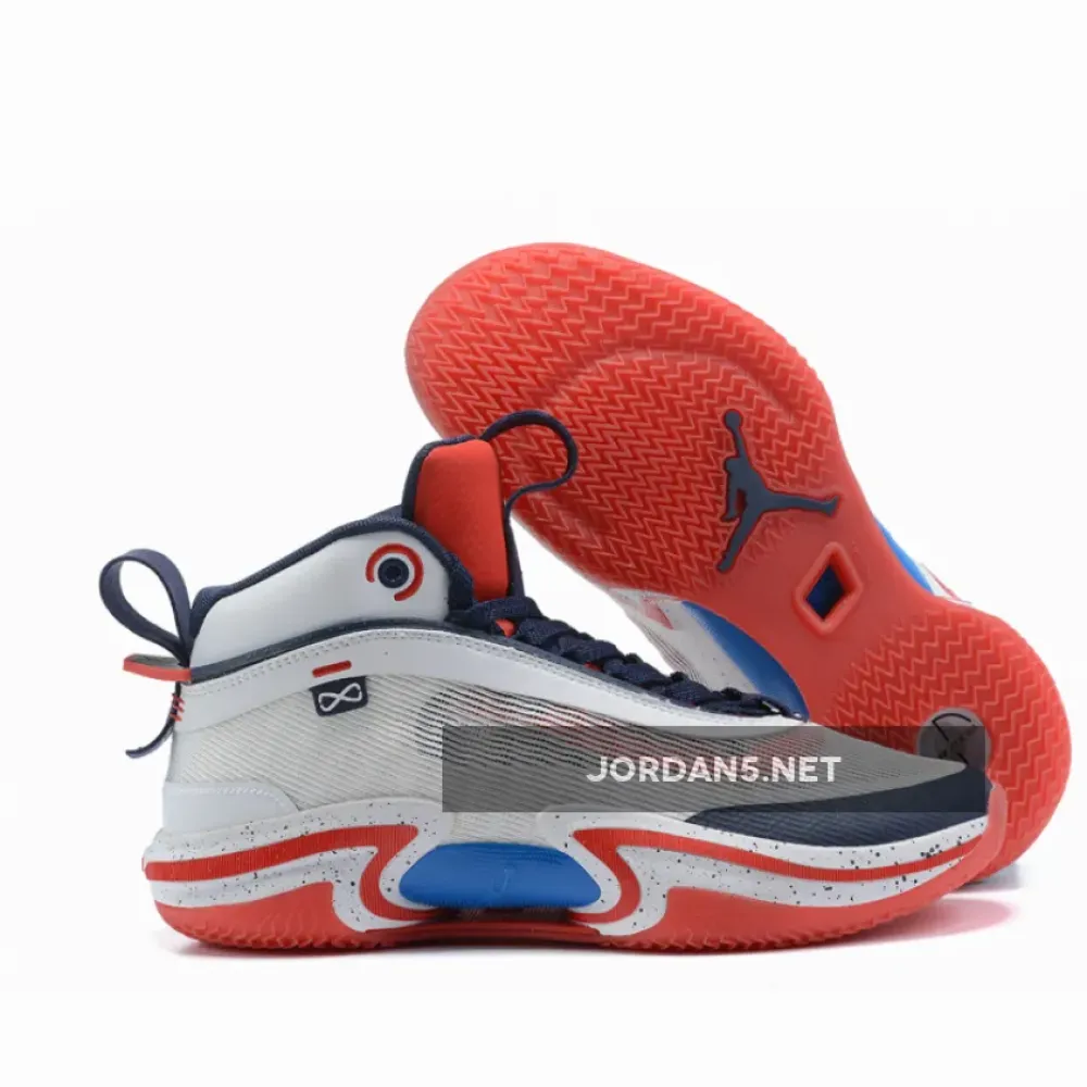 Air Jordan 36 White Red Blue Navy