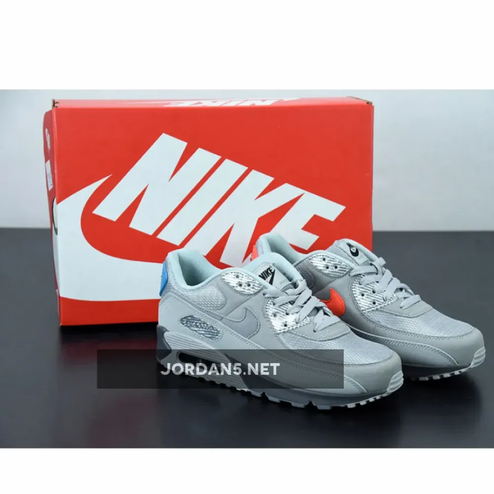 Nike Air Max 90 “Moscow” Smoke Grey/Infrared-Laser Blue DC4466-001