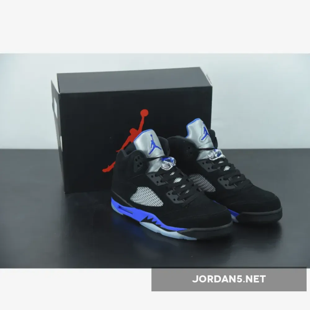 Air Jordan 5 Black/Racer Blue-Reflective Silver  CT4838-004