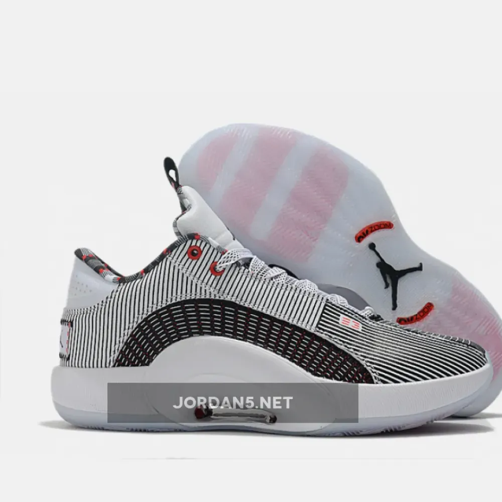 Air Jordan 35 Low “Quai 54” White/Black-University Red  DJ2830-106