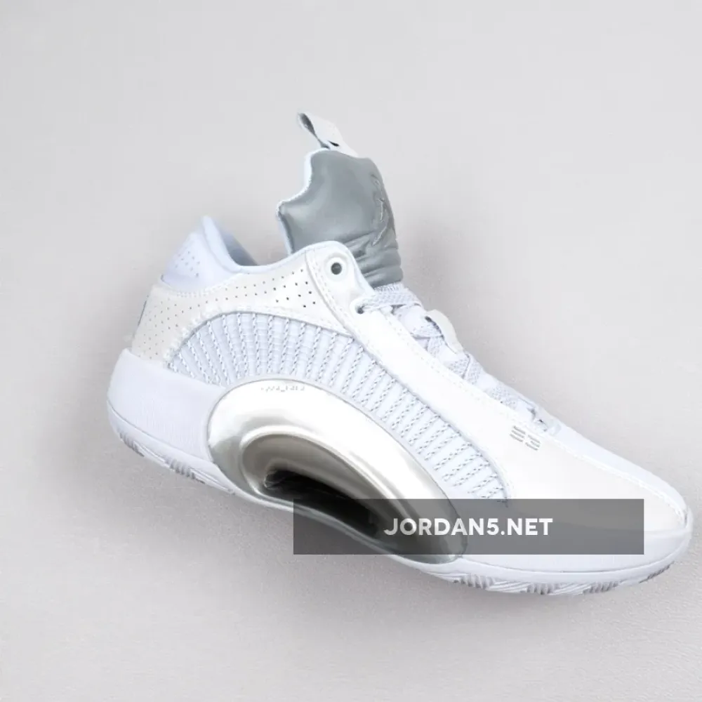 Air Jordan 35 Low White/White-Metallic Silver  CW2459-100