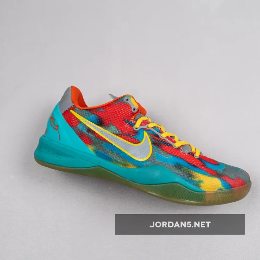 Nike Kobe 8 System ‘Venice Beach’ Grey/Metallic Silver-Tour Yellow  555286-002